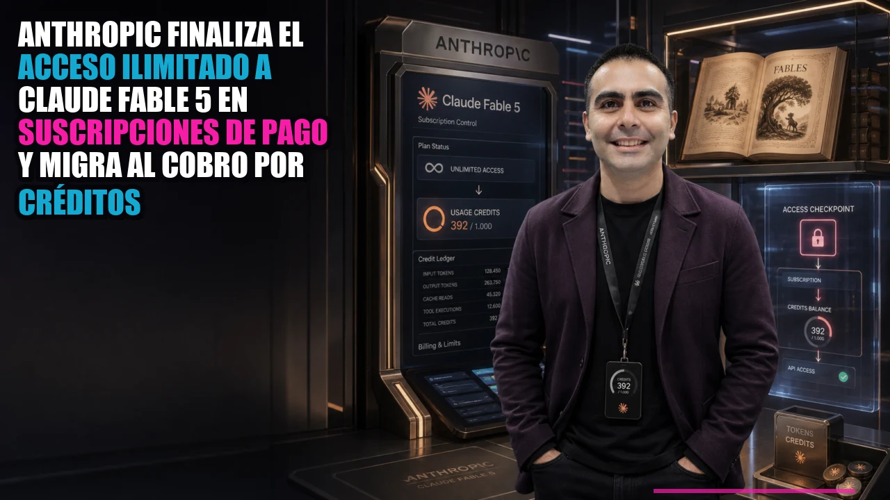 💰 Anthropic finaliza el acceso ilimitado a Claude Fable 5 en suscripciones de pago y migra al cobro por créditos