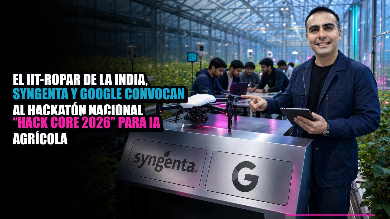 El IIT-Ropar de la India, Syngenta y Google convocan al hackatón nacional “HACK CORE 2026” para IA agrícola
