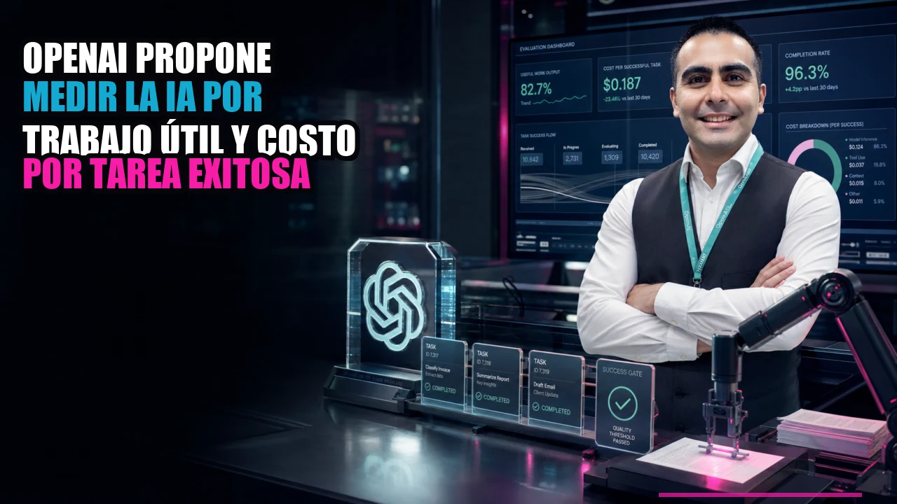 Portada de OpenAI propone medir la IA por trabajo útil y costo por tarea exitosa