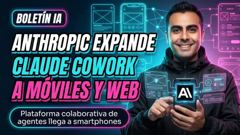 📱 Anthropic expande Claude Cowork a móviles y web