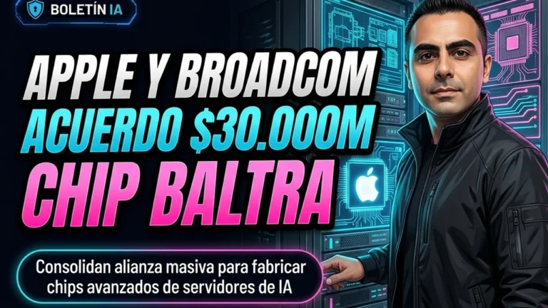 💻 Apple y Broadcom consolidan acuerdo de $30.000 millones para el chip de servidor Baltra