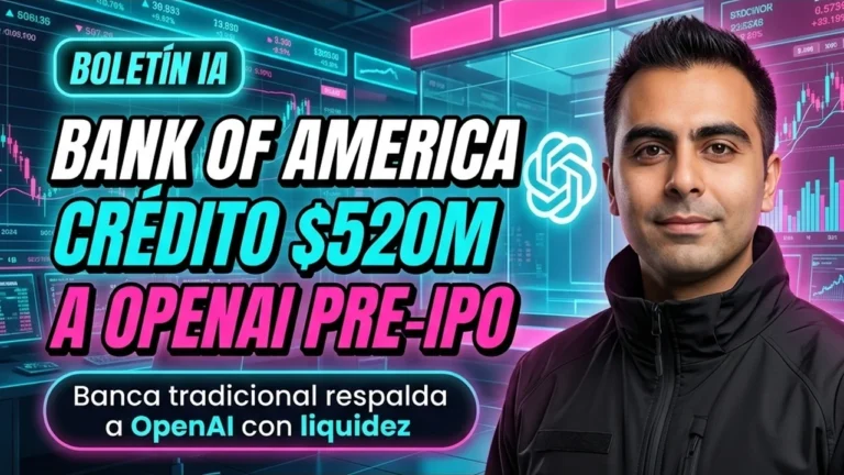 💰 Bank of America extiende primer crédito de $520 M a OpenAI previo a IPO