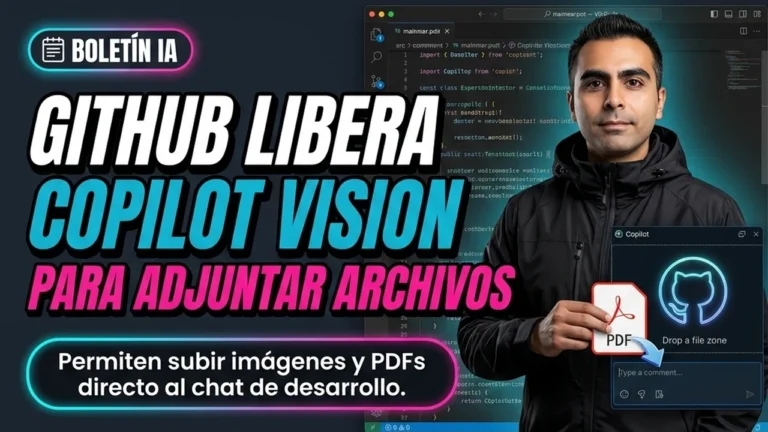 GitHub libera Copilot Vision para adjuntar imágenes y PDFs en el chat