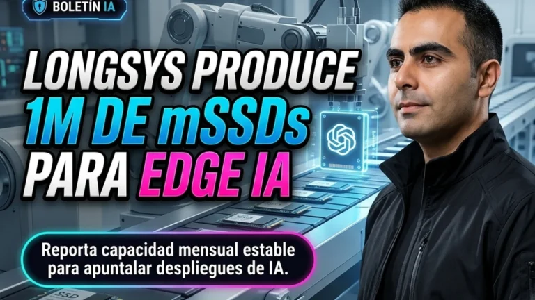 Longsys reporta capacidad estable de un millón de mSSD por mes para apuntalar despliegues de edge AI