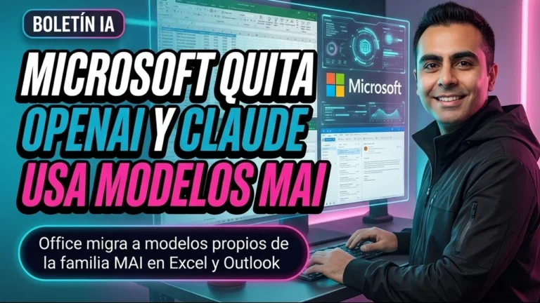💻 Microsoft sustituye modelos de OpenAI y Anthropic por su familia propia MAI en Excel y Outlook