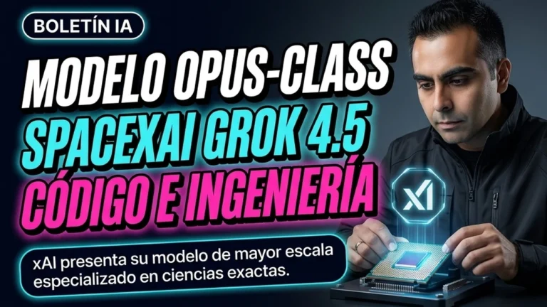 🚀 SpaceXAI lanza Grok 4.5, modelo “Opus-class” para ingeniería y código