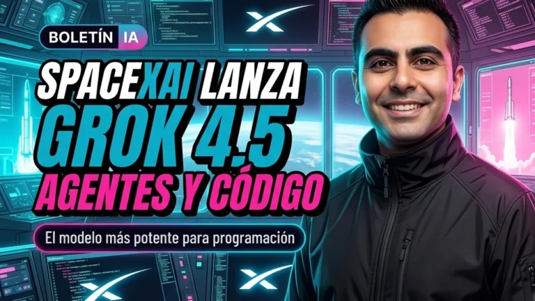 🤖 SpaceXAI (xAI) lanza Grok 4.5, su modelo más potente para programación y agentes