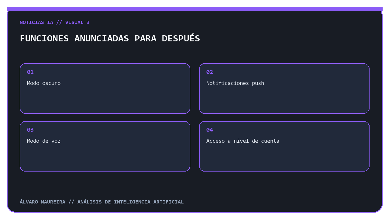 Lista de cuatro funciones futuras anunciadas para Genie One móvil.