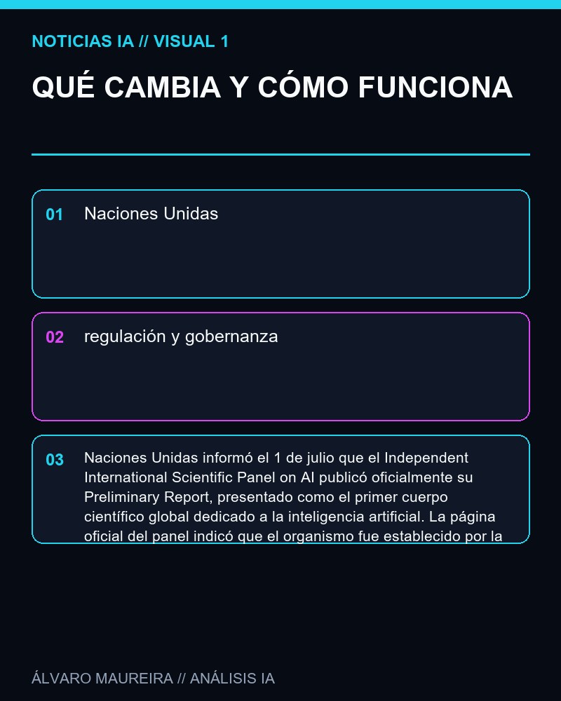 QUÉ CAMBIA Y CÓMO FUNCIONA - La ONU publica el informe preliminar de su Panel Científico Internacional sobre IA