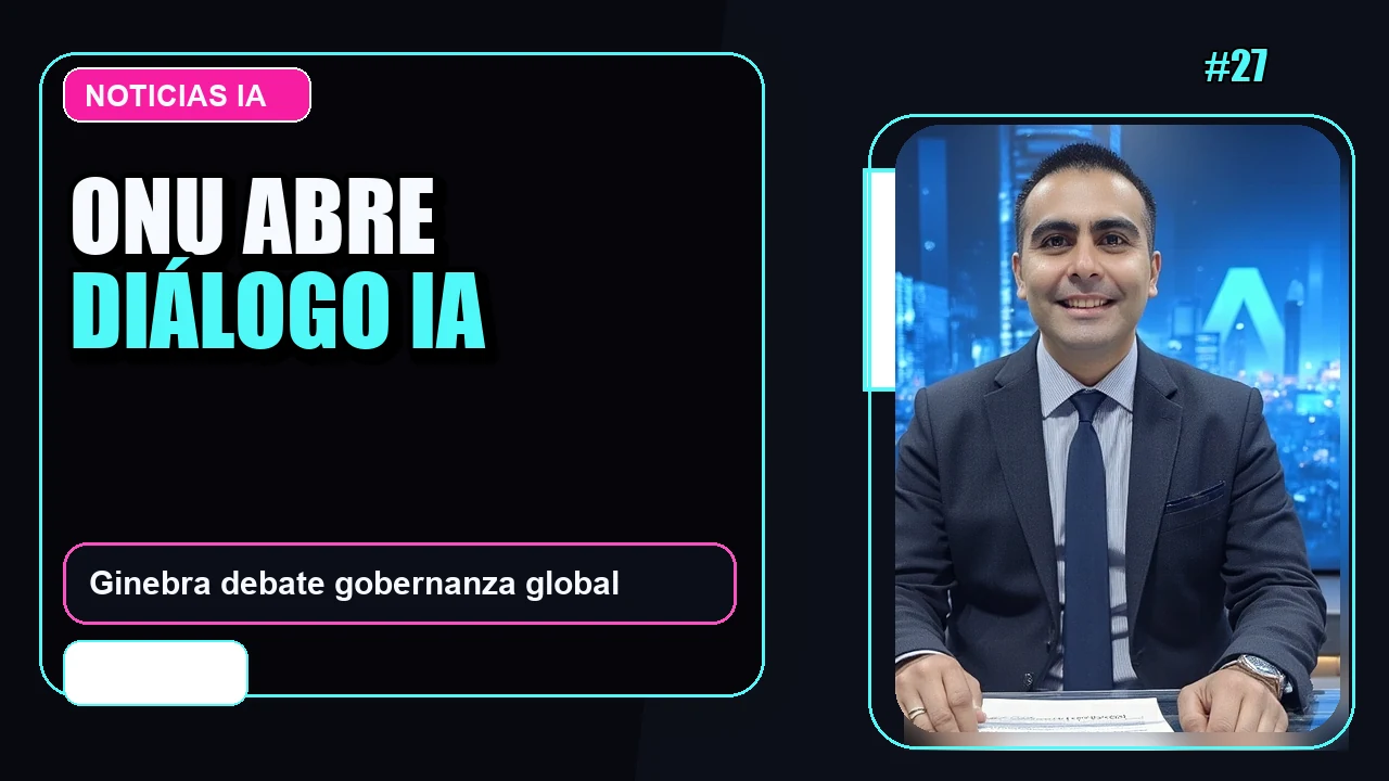 Portada de Apertura de las Sesiones del Diálogo Global de la ONU sobre Gobernanza de la IA en Ginebra