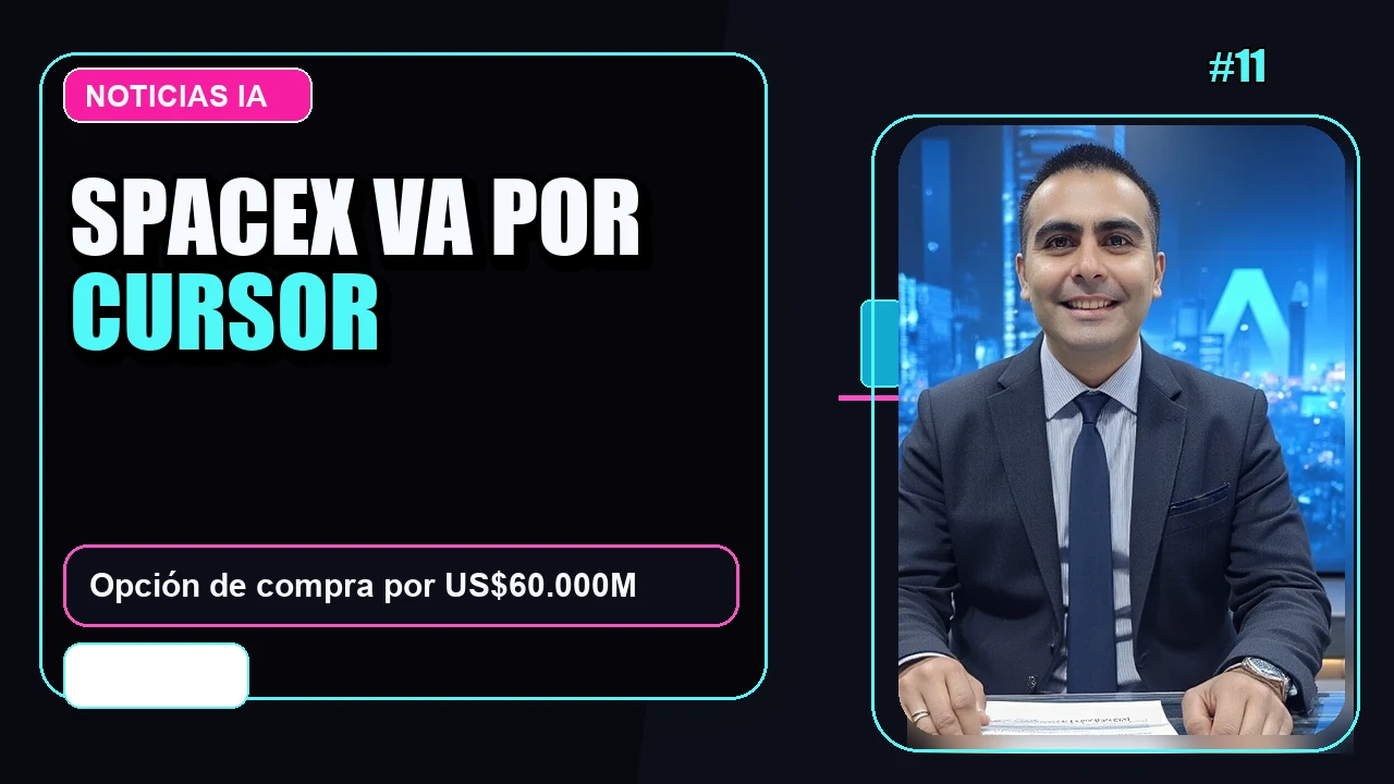 Portada de SpaceX Asegura una Opción de Compra sobre la Startup Cursor AI por 60,000 Millones de Dólares
