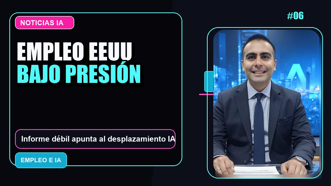 Portada de Débil Informe Mensual de Empleo en EE.UU. con Atribución al Desplazamiento por IA