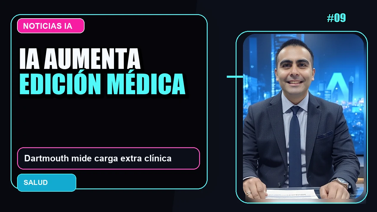 Portada de 🏥 Estudio de Dartmouth revela que borradores médicos de IA aumentan tareas de edición de los clínicos