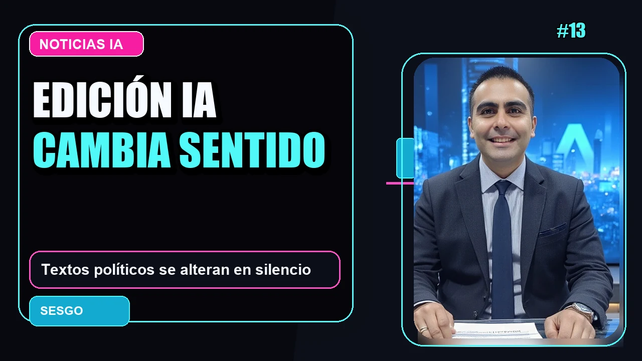 Portada de 📝 Un estudio demuestra que la IA de edición altera silenciosamente el sentido político de los textos de los usuarios