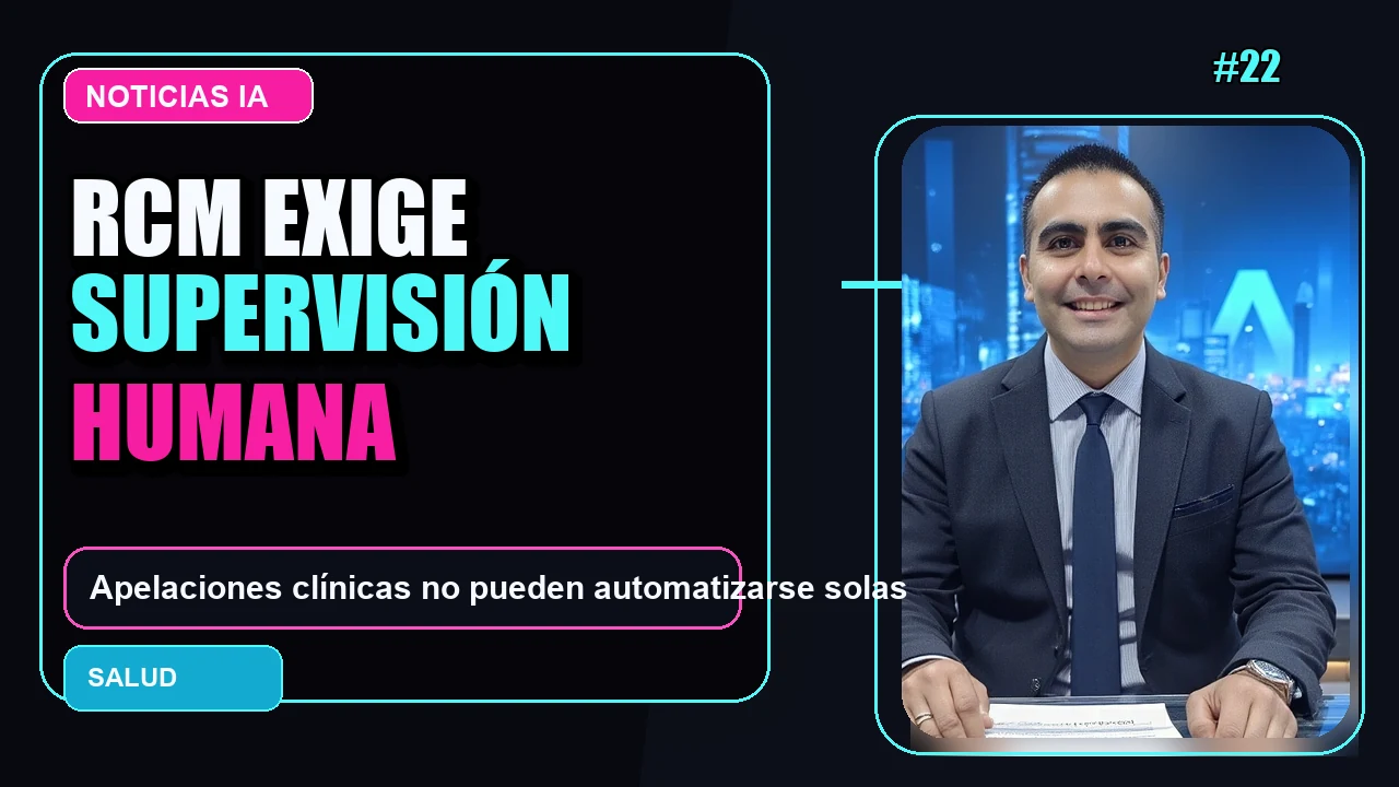 Portada de 🩺 Consenso informático en salud resalta que las apelaciones clínicas en RCM requieren supervisión humana obligatoria