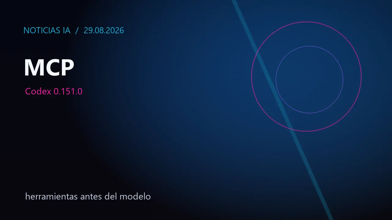 Portada editorial: OpenAI Codex CLI 0.151.0 vuelve auditable el paso de herramientas MCP y plugins
