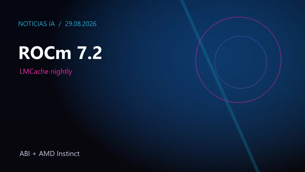 Álvaro Maureira explica la nightly de LMCache para ROCm 7.2 y GPU AMD Instinct.