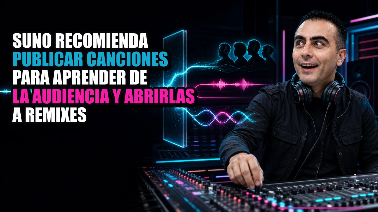 Suno recomienda publicar canciones para aprender de la audiencia y abrirlas a remixes
