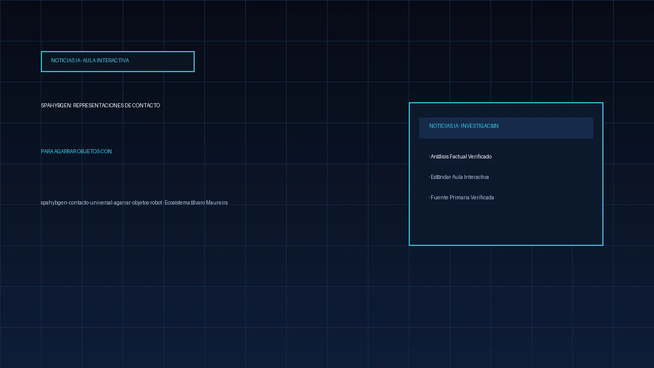 SpaHybGen: representaciones de contacto para agarrar objetos con manos robóticas diversas