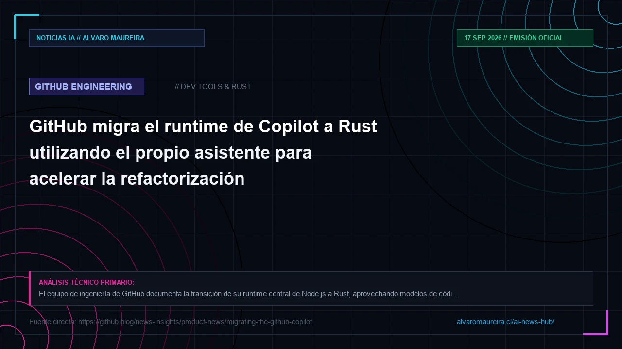 GitHub migra el runtime de Copilot a Rust utilizando el propio asistente para acelerar la refactorización