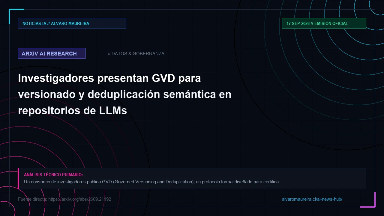 Investigadores presentan GVD para versionado y deduplicación semántica en repositorios de LLMs
