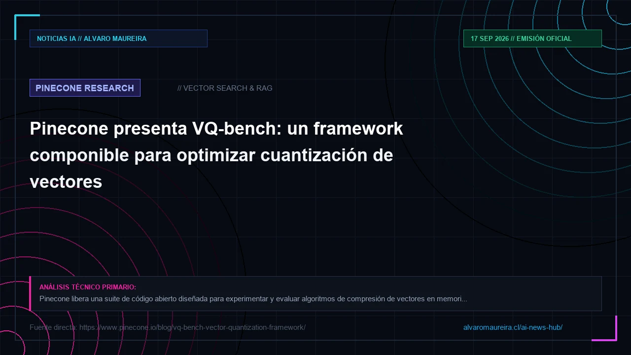 Pinecone presenta VQ-bench: un framework componible para optimizar cuantización de vectores