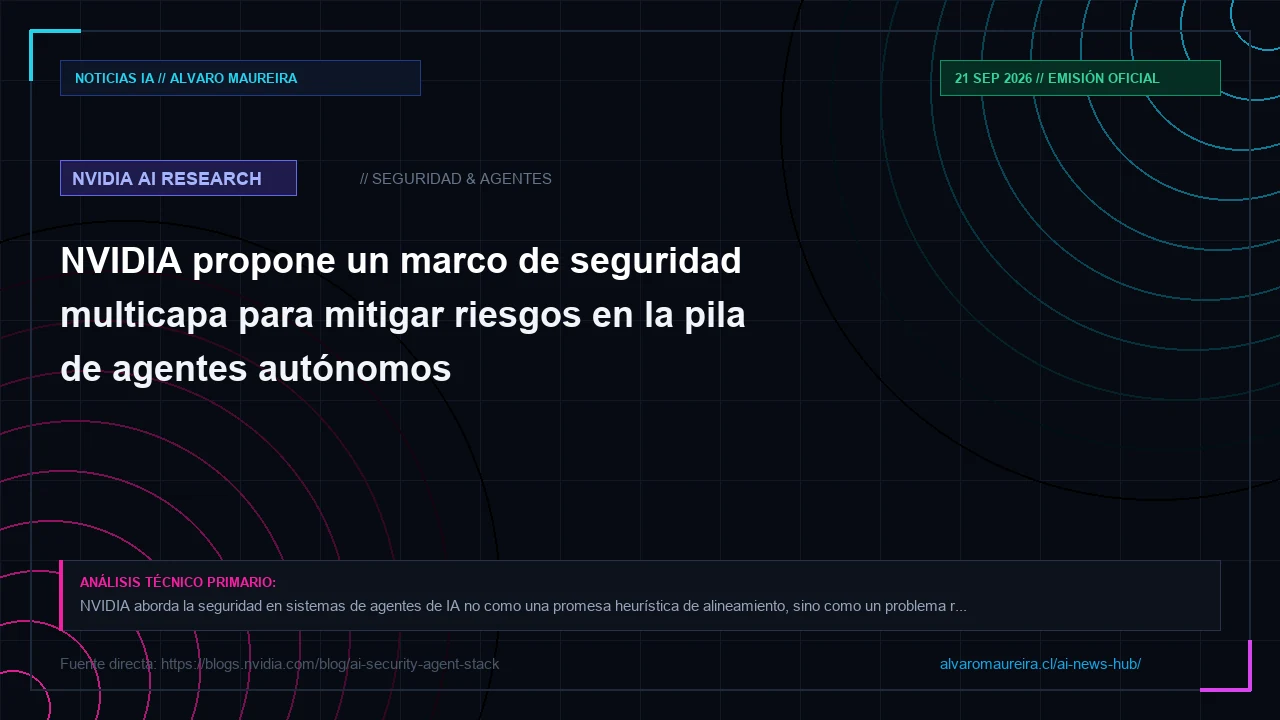 NVIDIA propone un marco de seguridad multicapa para mitigar riesgos en la pila de agentes autónomos