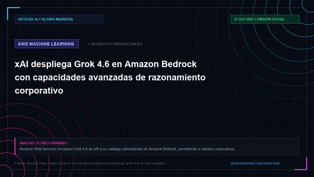 xAI despliega Grok 4.6 en Amazon Bedrock con capacidades avanzadas de razonamiento corporativo